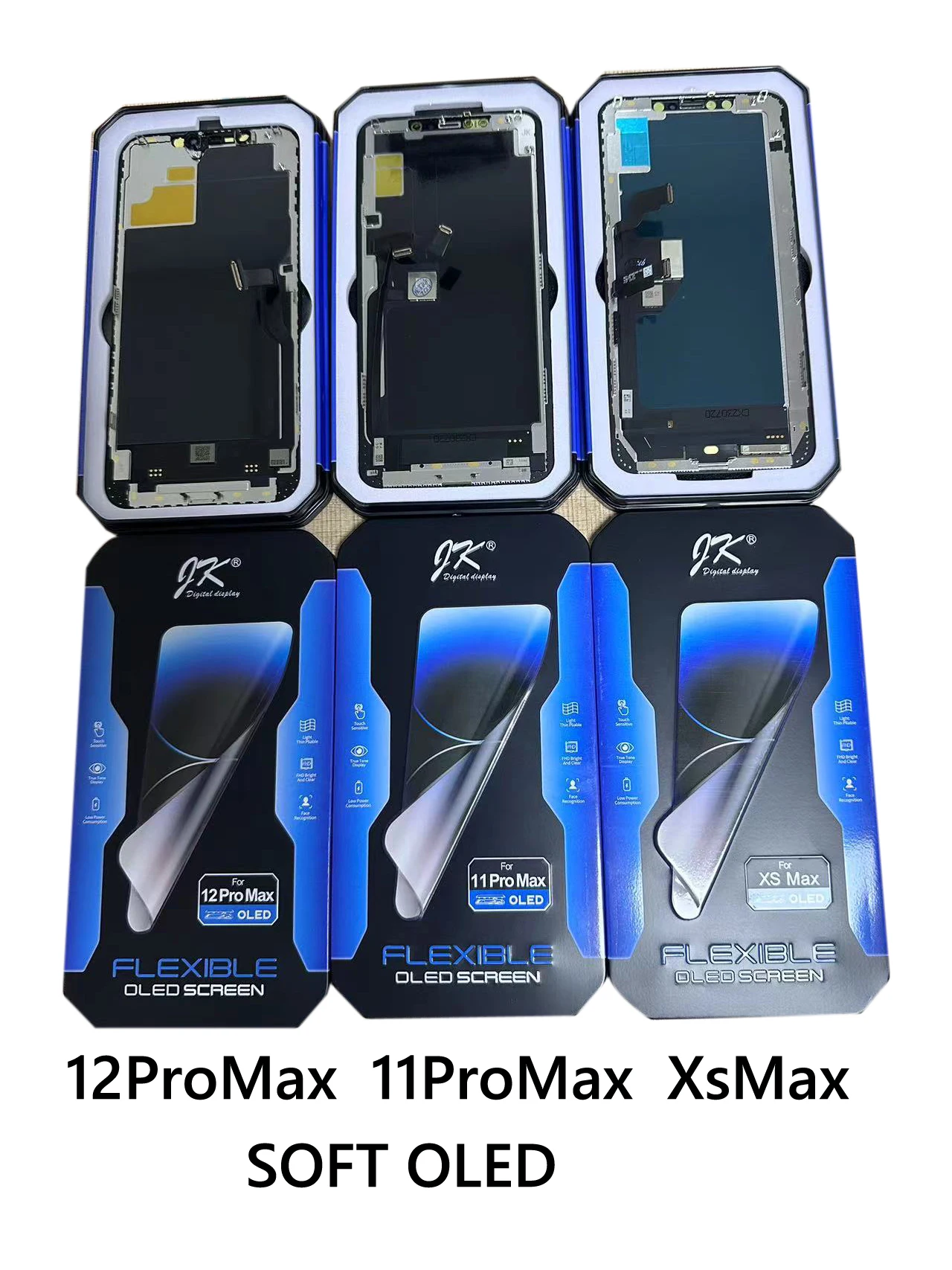 JK OLED شاشة الكريستال السائل بانتيلا استبدال آيفون 11Pro 12PRO 13 14 15 16 14Pro 15Pro ماكس محول الأرقام شاشة تعمل باللمس كاملة #4