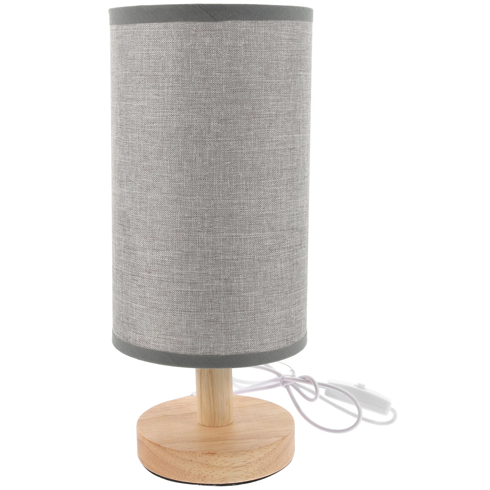 

USB Charging Linen Bedside Lamp Small Table Lamp Detachable Lampshade Night Light for Bedroom Living Room Office