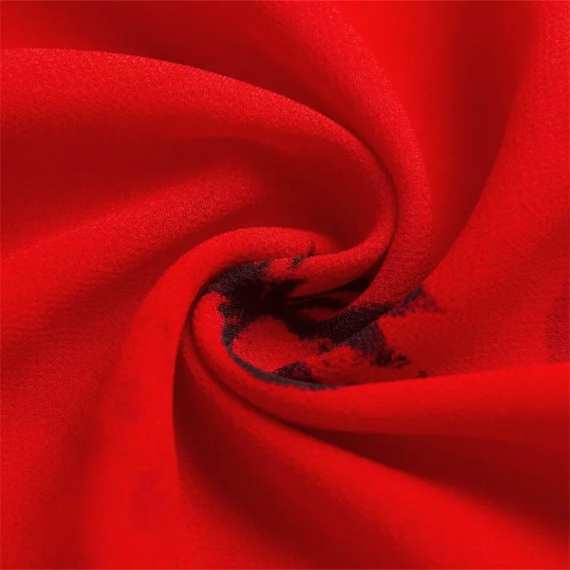 KEYANKETIAN 2025 夏の新女性のフラワープリントシフォン MIDI ドレスフレンチスタイル V ネック半袖スリムシックな A ラインドレス