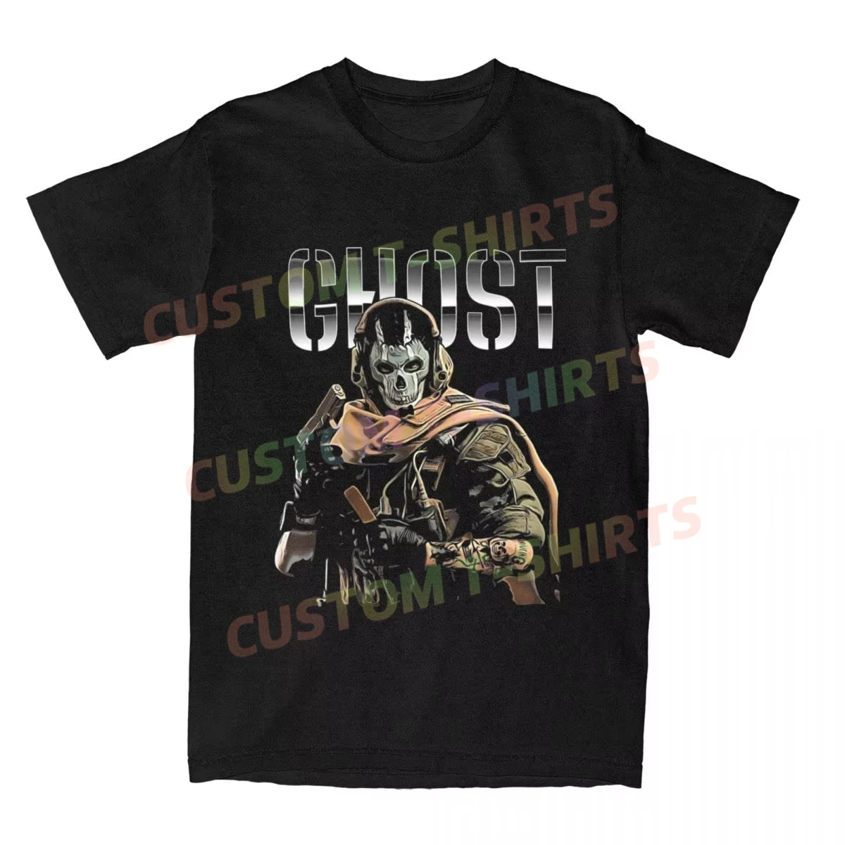 

Call of Duty Ghost MW2 T-Shirt Men's Women Clothing O-neck Short Sleeve Top Trendy Streetwear Casual Cotton Summer Oversized Tee