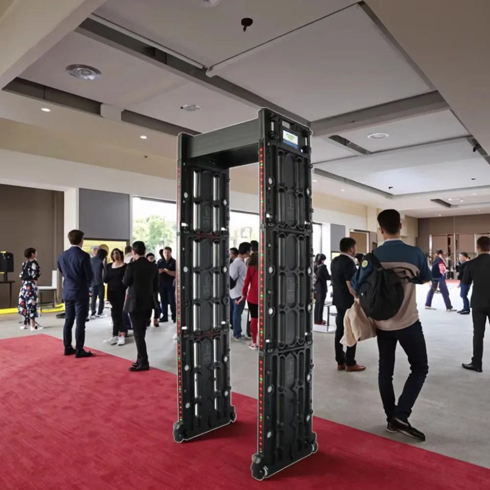 أمان المستوى التالي: كاشف المعادن المحمول المشي مع شاشة رقمية تعمل باللمس للفحص الدقيق