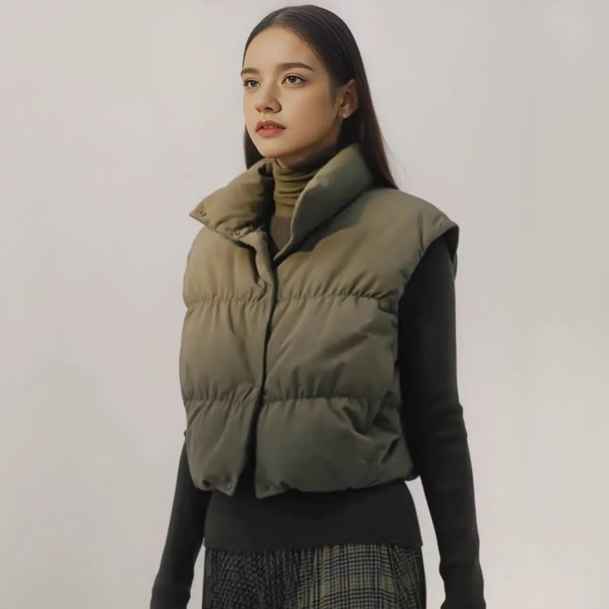 Korean Style Vest Jacket Short Autumn Winter New Arrival Small Size Premium Feeling Shoulder Pad Women's Fashion Inner Wear