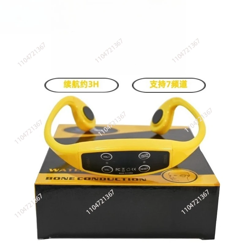 

H904 Waterproof Radio Walkie-Talki Bone Conduction Headset Headphone Swimming Training