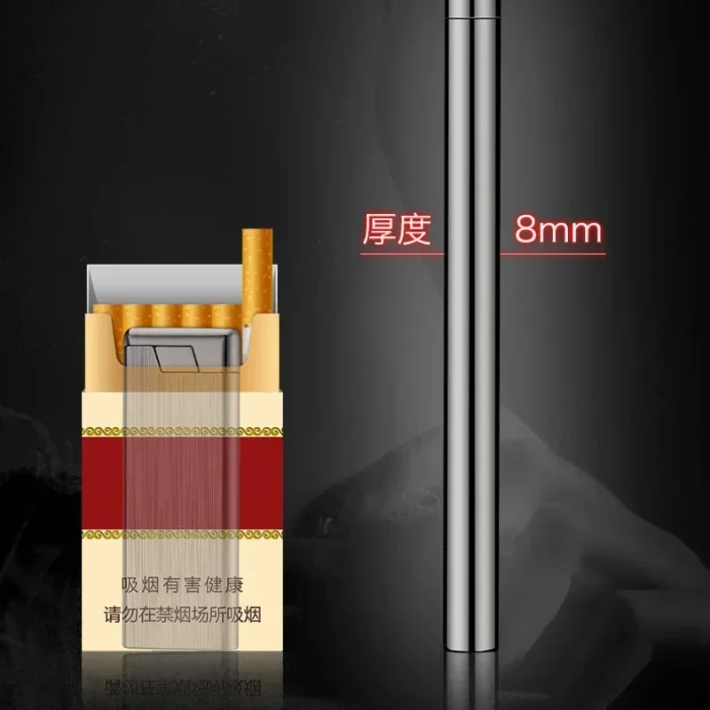 Metal Grinding Wheel  for Men Turbo Gas Lighter Windproof Cigarette Lighter Kitchen Outdoor Camping Barbecue High-End Gifts