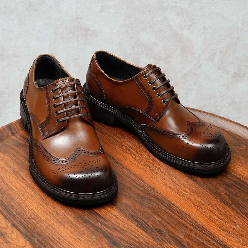 

Мужские классические туфли из натуральной кожи, винтажные, высококачественные, роскошные, элегантные, итальянские, черные, из натуральной воловьей кожи