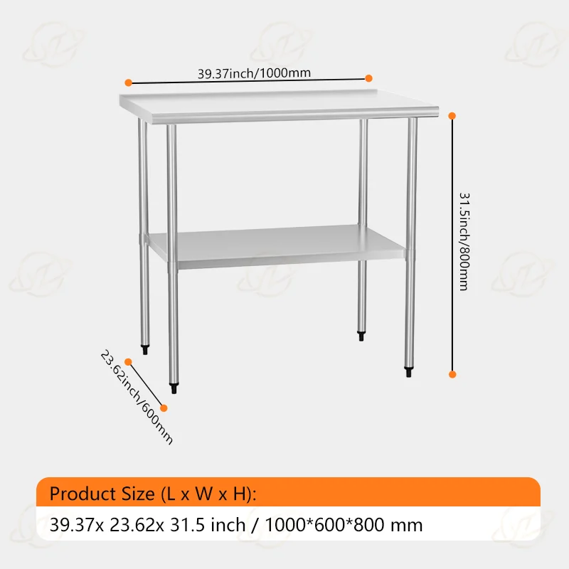 Commercial kitchen equipment 304 stainless steel workbench Hotel restaurant workbench