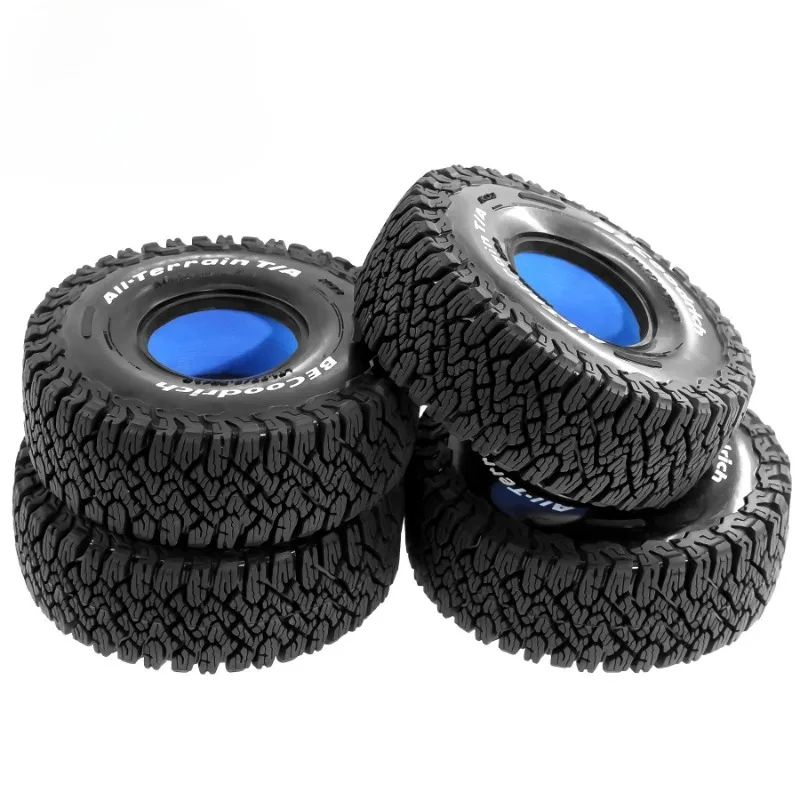 4 stuks Butylrubber Banden 120*44mm Modder Terrein 1.9 "Wiel Banden Voor 1/10 Rc Crawler auto Axiale Trx4