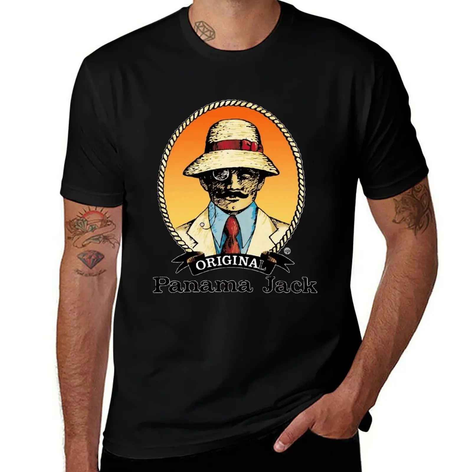 Panamá Jack Original Living in Panamá estilo mundo del arte Vintage panamés camiseta anime camisetas para hombre camiseta