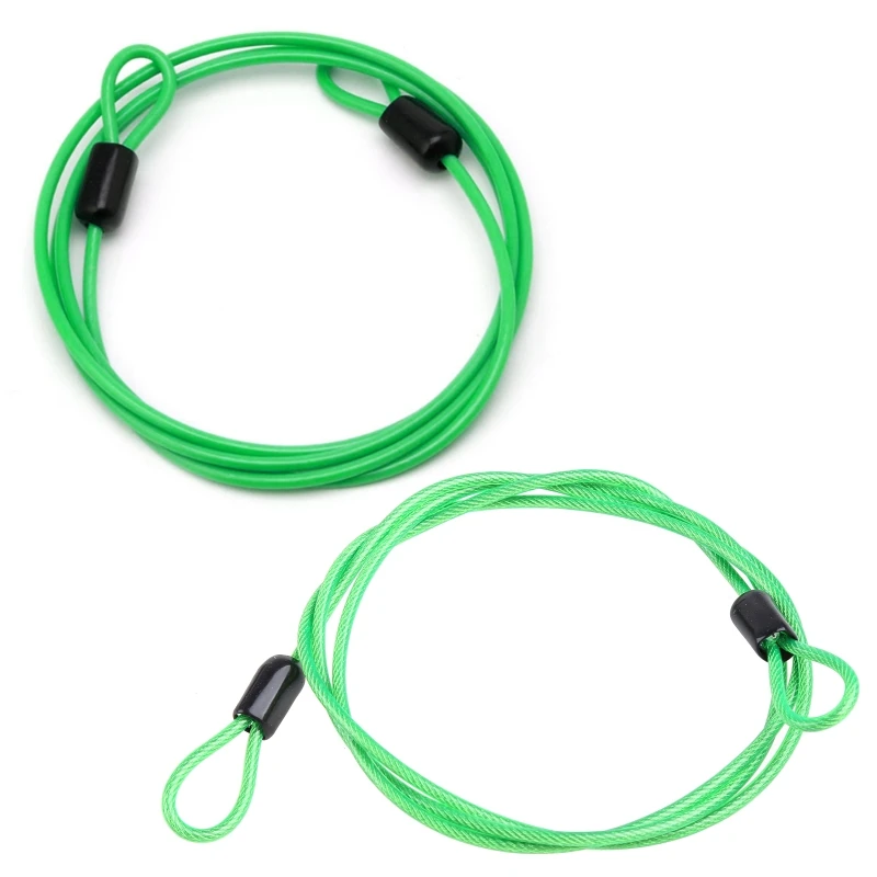 New 3Color 100cm x 2mm Cycling Sport Security Loop Cable Lock Bikes Bicycle Scooter U-Lock Drop Ship