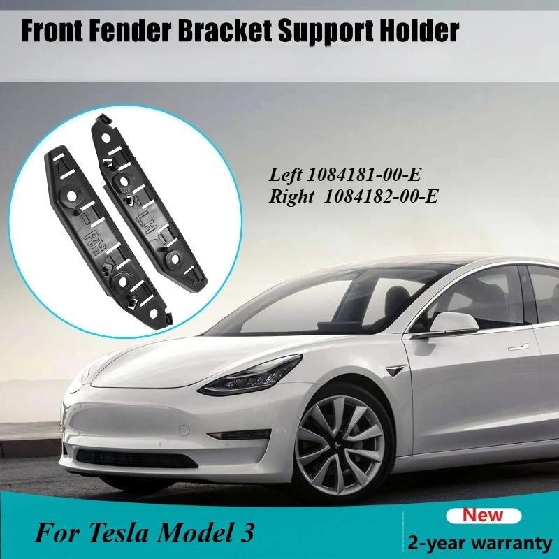 1/2PCS Front Bumper Impact Bracket Retainer Support Holder 1084181-00-E 1084182-00-E For Tesla Model 3 Car Body Fitting New
