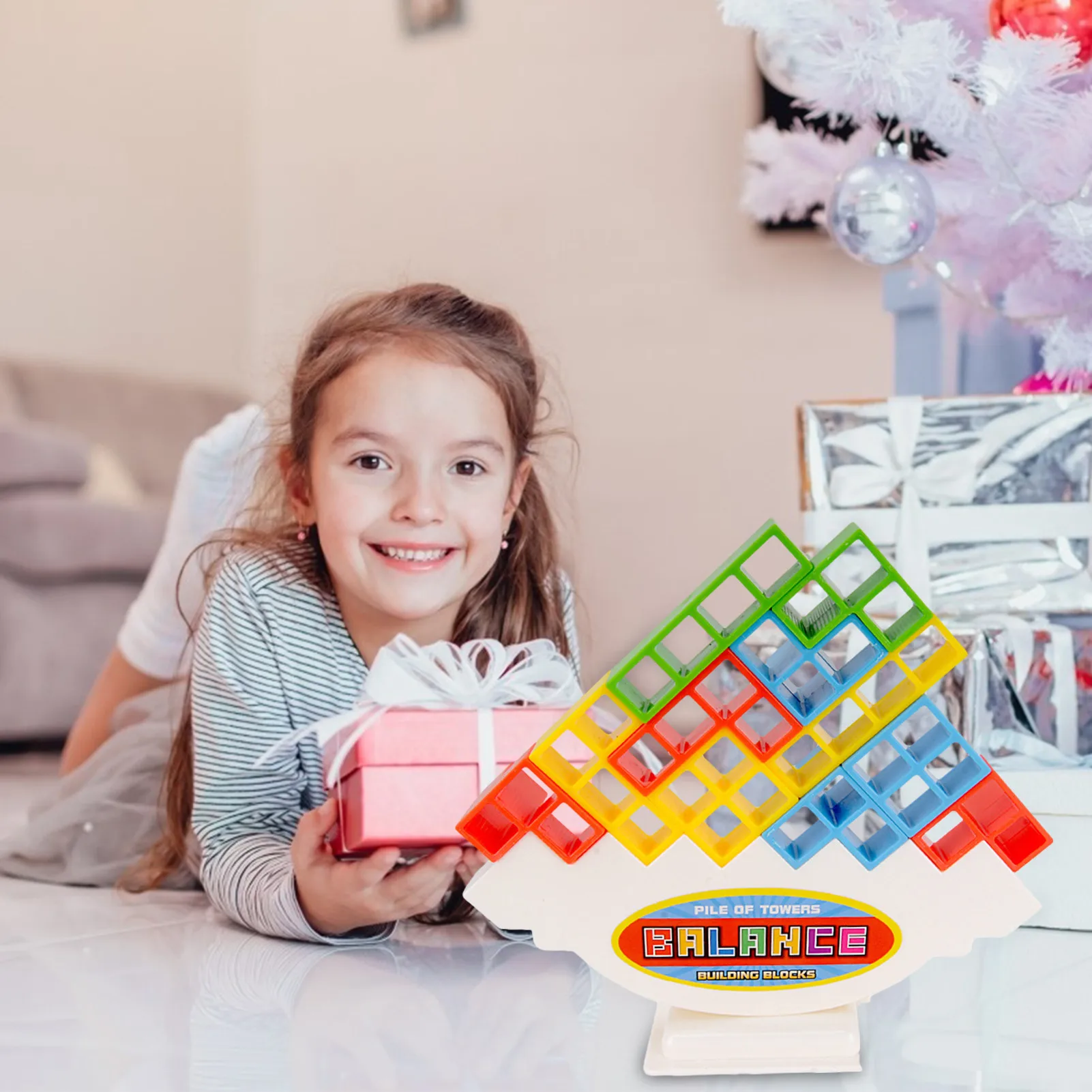 32pcs Russian Building Blocks Balancing Stacking Toys for Kids Adults For Kids Adults DIY Assembly Bricks Toys