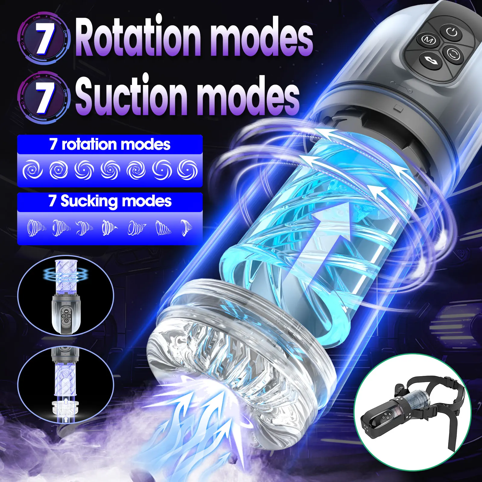 Automatic Male Masturbator Tongue Licking Vibration Pocket Pussy Masturbation Cup Penis Pump Blowjob Sex Toys For Men Adult Toy