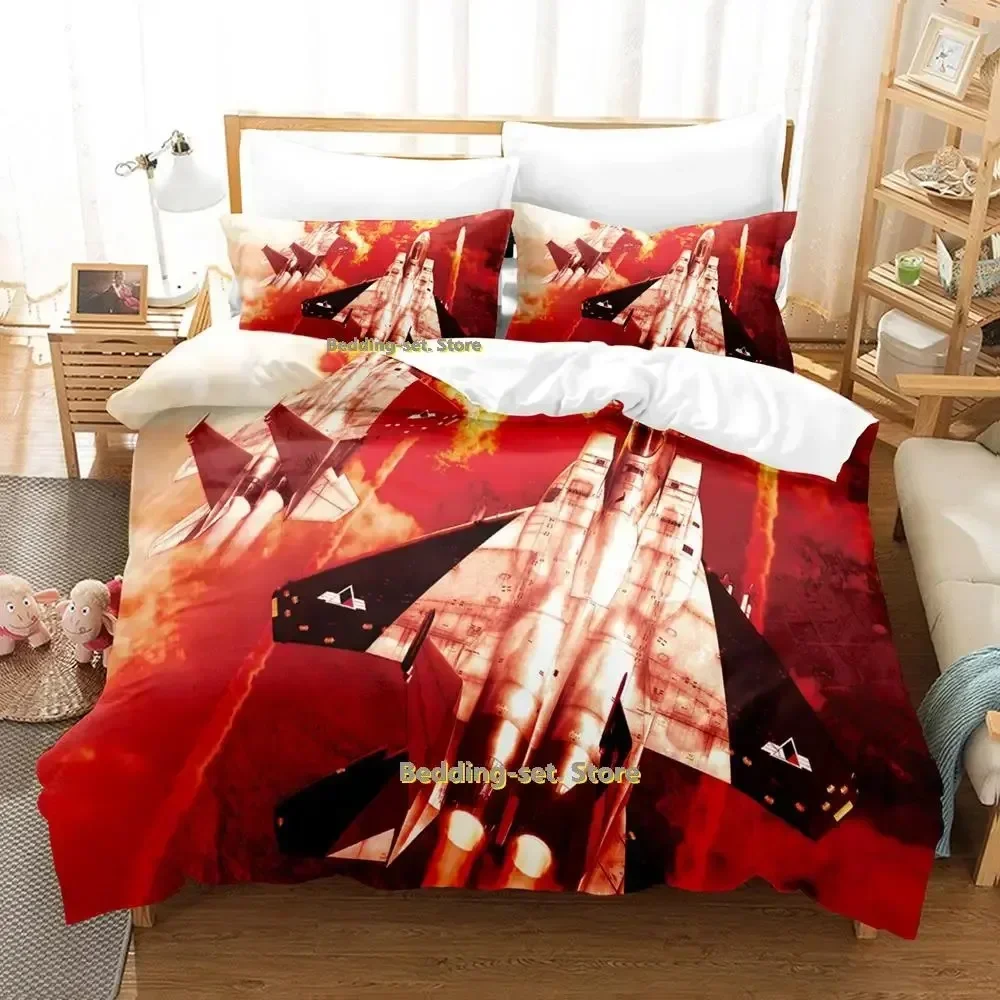 Game Ace Combat Bedding Set Single Twin Full Queen King Size Bed Set Adult Kid Bedroom Duvetcover Sets camas dormitorio