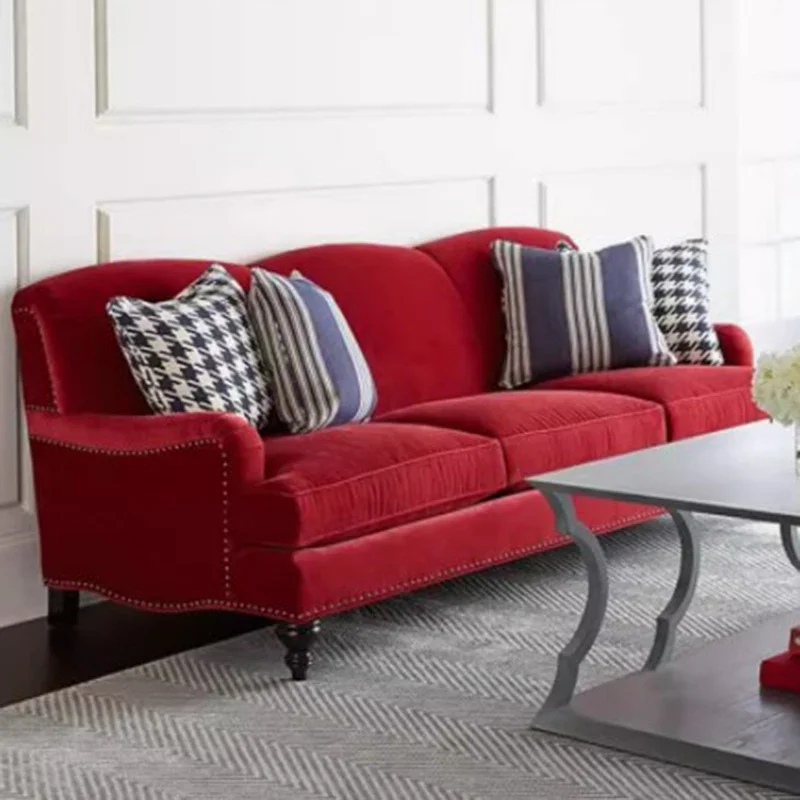 Large Nordic Sofa Soft Square Stretch Love Seat Recliner Sofa Cushion Read Sillon Relax Reclinable Para Salon Home Furniture