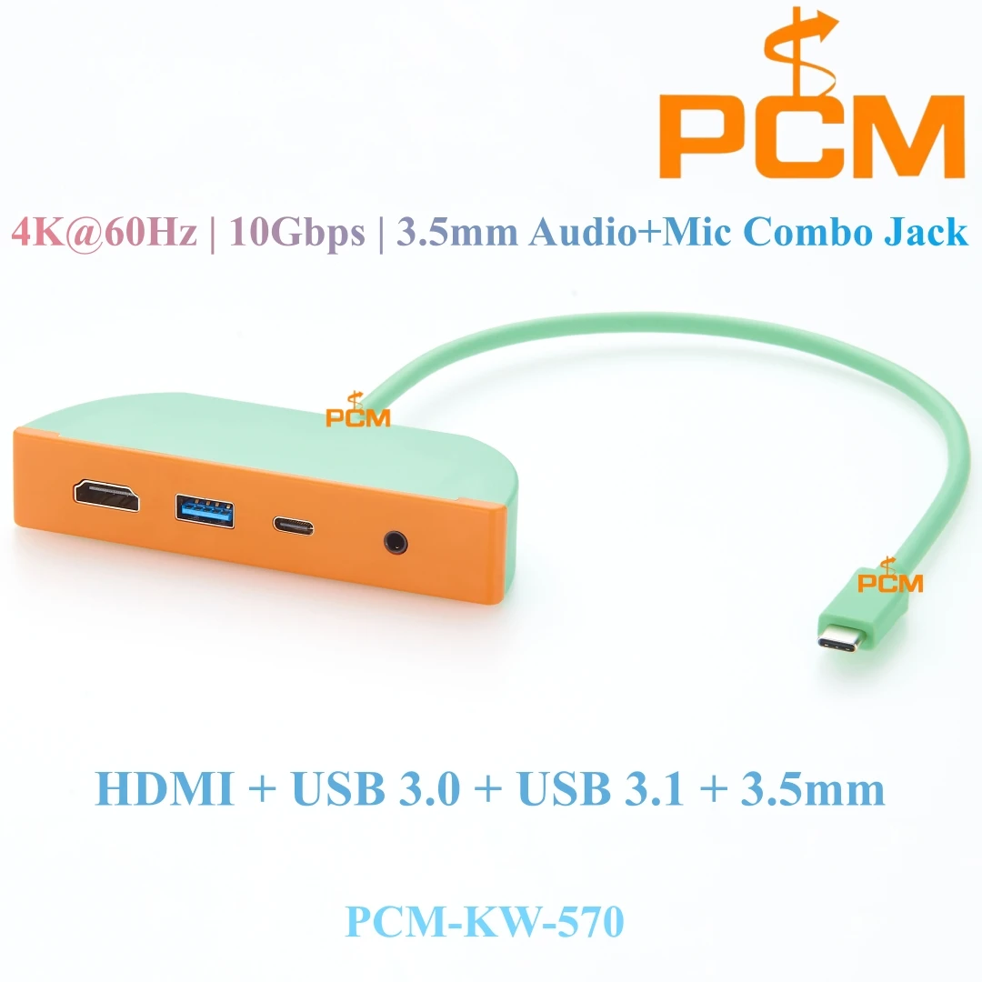 

USB C Hub Docking Station Multi Port Adapter with 4K@60Hz HD digital av Connector, High speed USB 3.0 3.1, 3.5mm audio jack