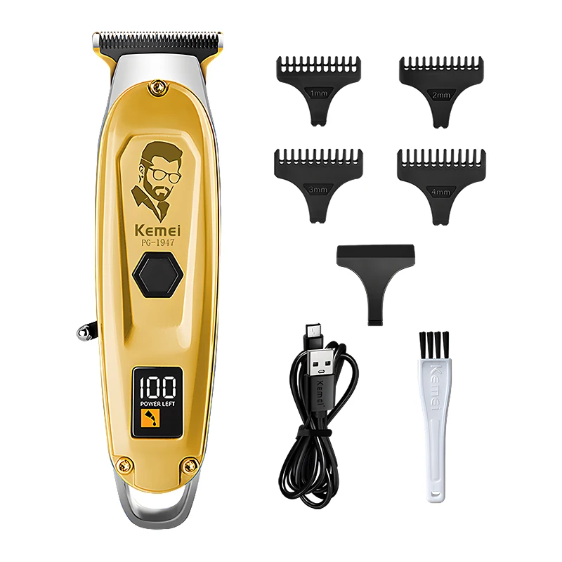 

Kemei Electric Hair Clipper Professional Barber Hair Cutting Machine Rechargeable Hair Trimmer Haircut Trimmer For Men KM-PG1947