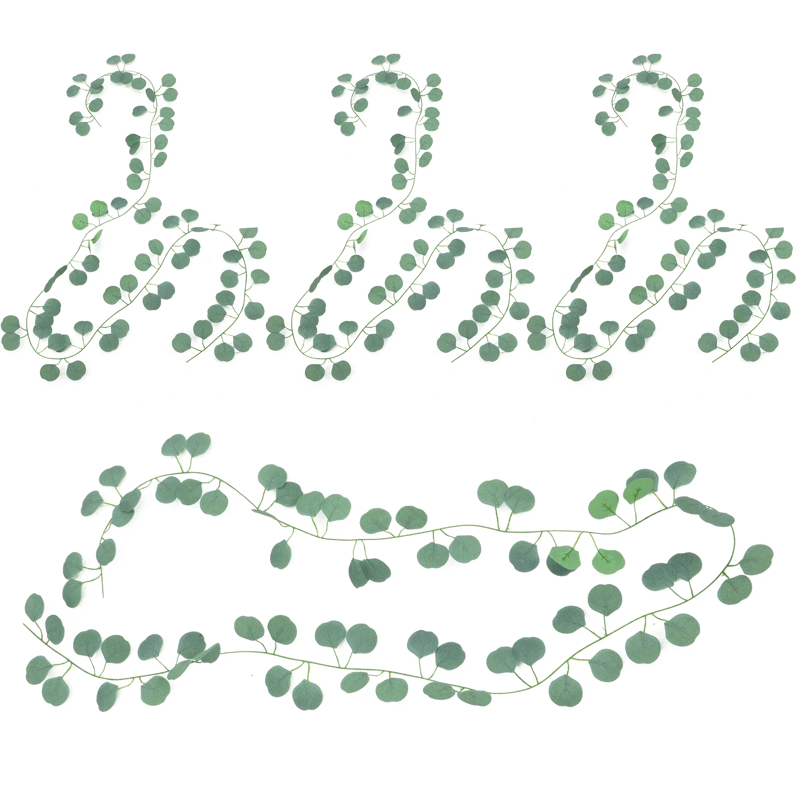 

5pcs Artificial Eucalyptus Vine Fake Hanging Green Plants Faux Vine Garland For Wedding Party Decor Simulation Plant Rattan