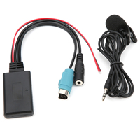 AUX Adapter  5.0 AUX Cable DC12V with Microphone for Car Replacement for  KCE‑236B CDA‑9852/E CDE‑9887/R