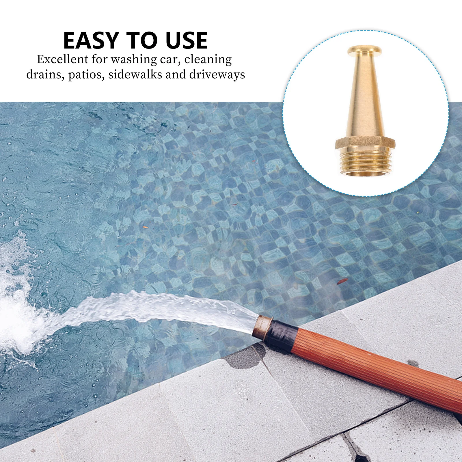 Boquilla de carrete de fuego de 1/2 pulgadas, boquilla exterior de cobre para rociador de lavado de coches, conector de riego de jardín, punta de pulverización de ajuste de aire, 4 Uds.