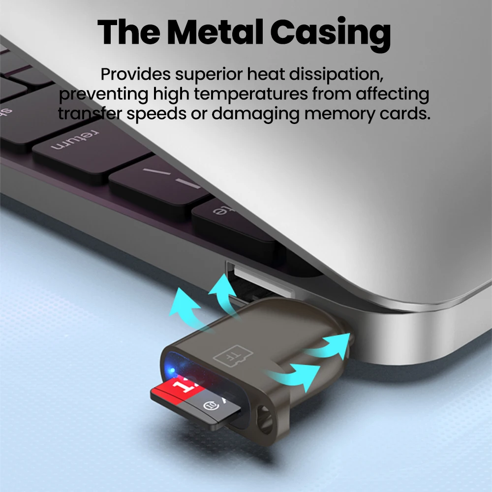 Type C Card Reader Micro SD TF Memory Card Reader Portable 3.0 High-speed Transmission USB-C Cardreader For Mobile Phones Laptop - náhled 3