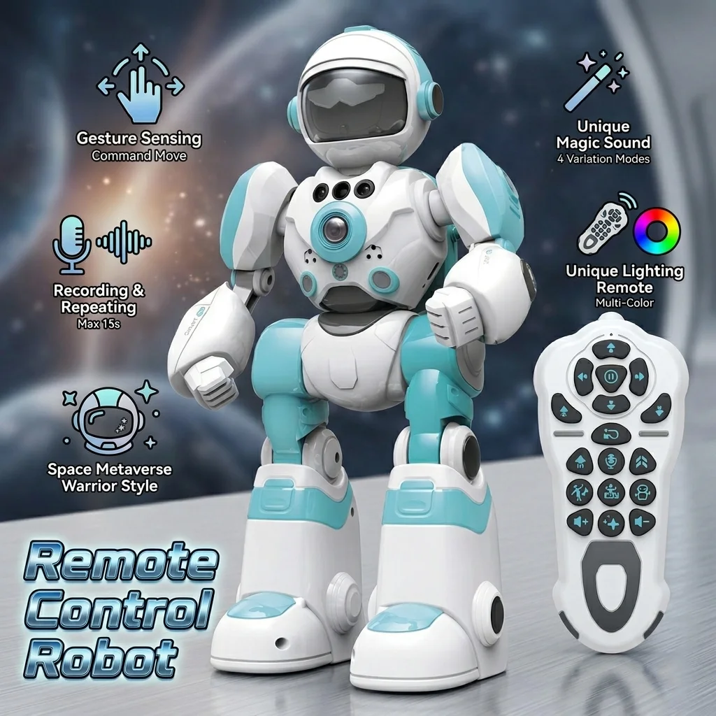RC Robot Intelligent Voice Robot Gesture Remote Control Programming Music Dancing Machine Children Electric Educational Toy Gift