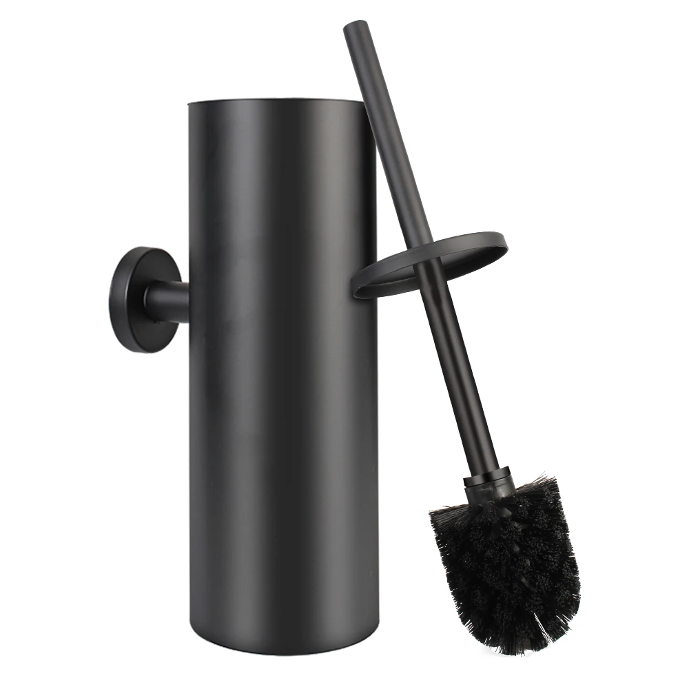 

Wall Mounted Toilet Brush Clean Tool 304 Stainless Steel Bathroom Accessories Cleaning Brush Holder Sets Durable