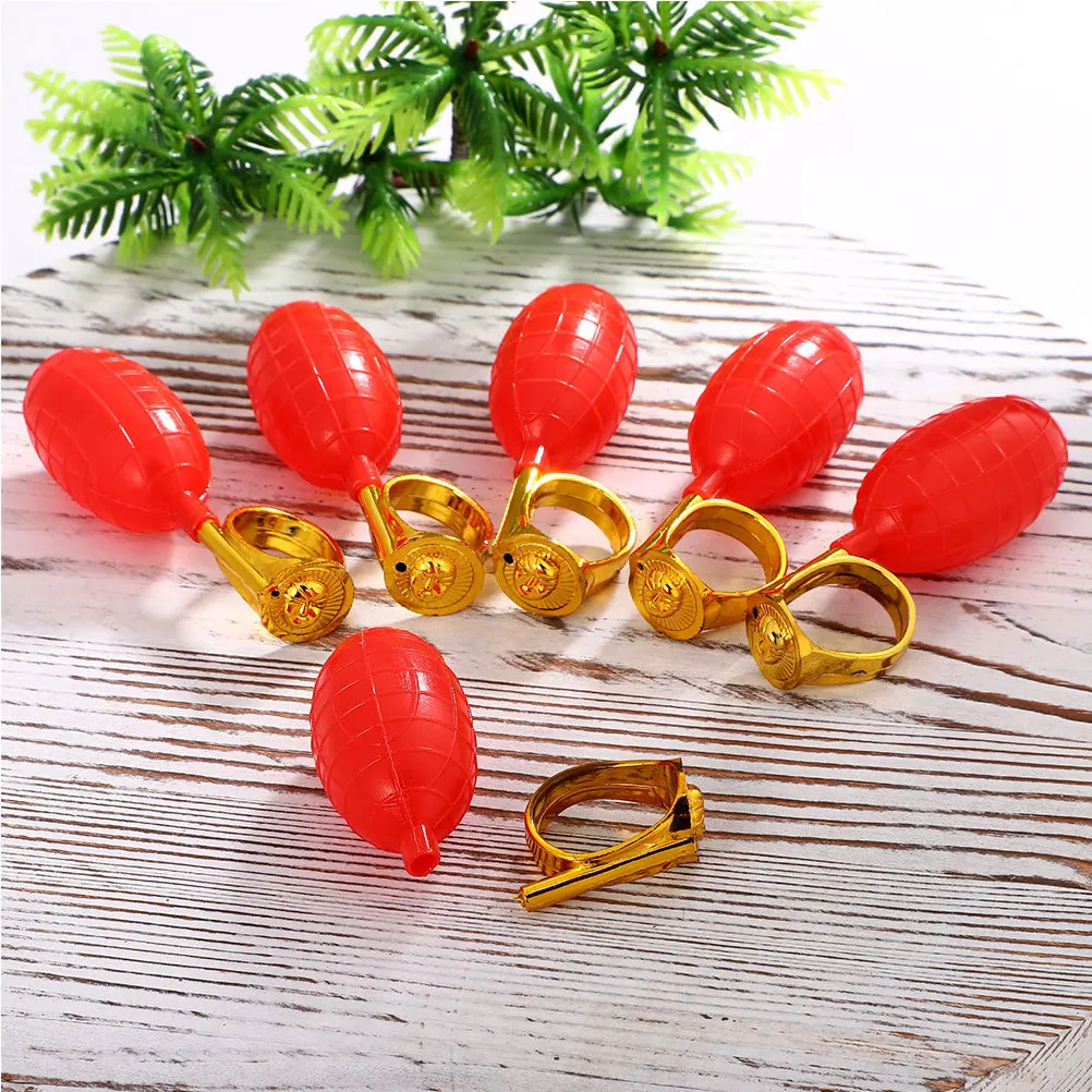 

3pcs Water Squirt Rings Red Prank For April Fools' Day Party Games Outdoor Indoor Family Fun Trick Handheld Spray Ring