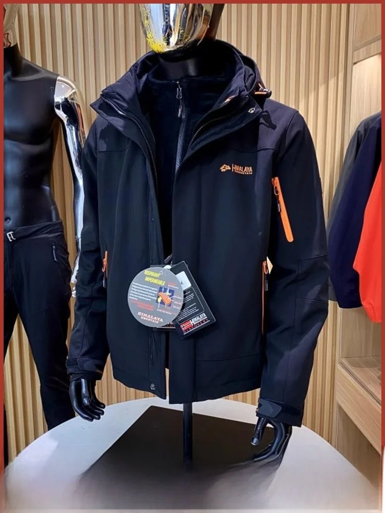 

High-End Tee-in-One Anti-Cold Soft ell Cotton Jaet Set of Two 599 Euros Youth Spring Autumn Stand Fit Fce Lined