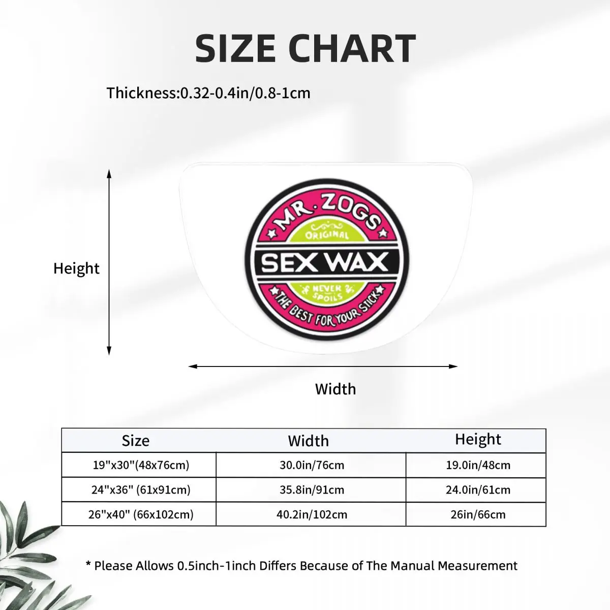 Mr Zogs Surfing Sex Wax Soft Flannel Half Round Doormat Non Slip Bathroom Mat Absorbent Floor Carpet for Home Bedroom