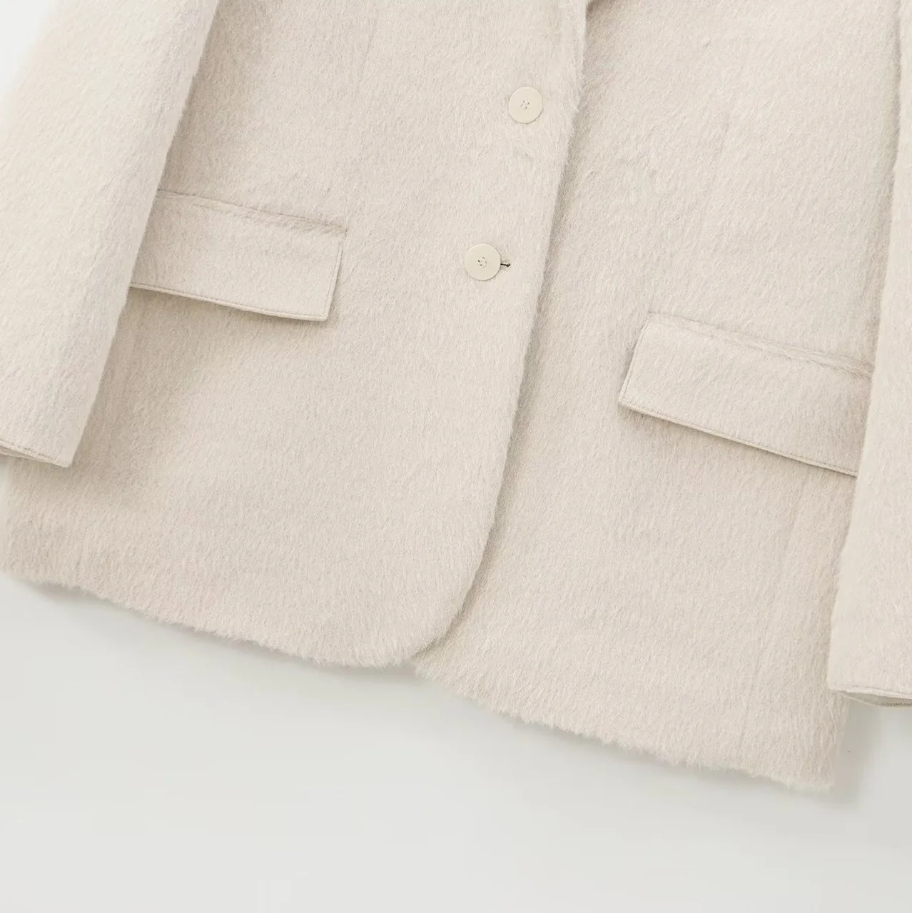 Lange Blazer aus Kunstfell für Damen, modisch, warm, lässig, Damenmäntel, langärmelige Jacken, Damen-Blazer