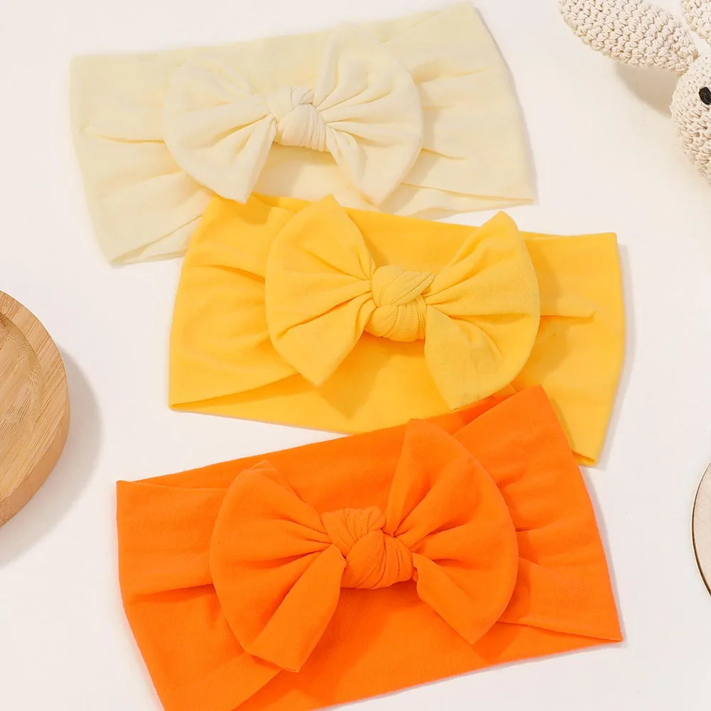 10/20 Stück weiches Strick-Bogen-Stirnband-Set für Babys, süßes Säuglings-Kleinkind, elastische Nylon-Kopfwickel, Bänder, Kopfbedeckung, Haar-Accessoires – Detail 5