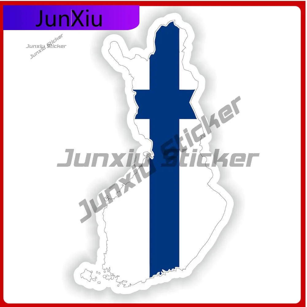 

Finland Symbol Cool Boat Weatherproof Sticker Accessory Cute Anti Truck Funny Silhouette Accessory Scratch Boat Sticker Unique