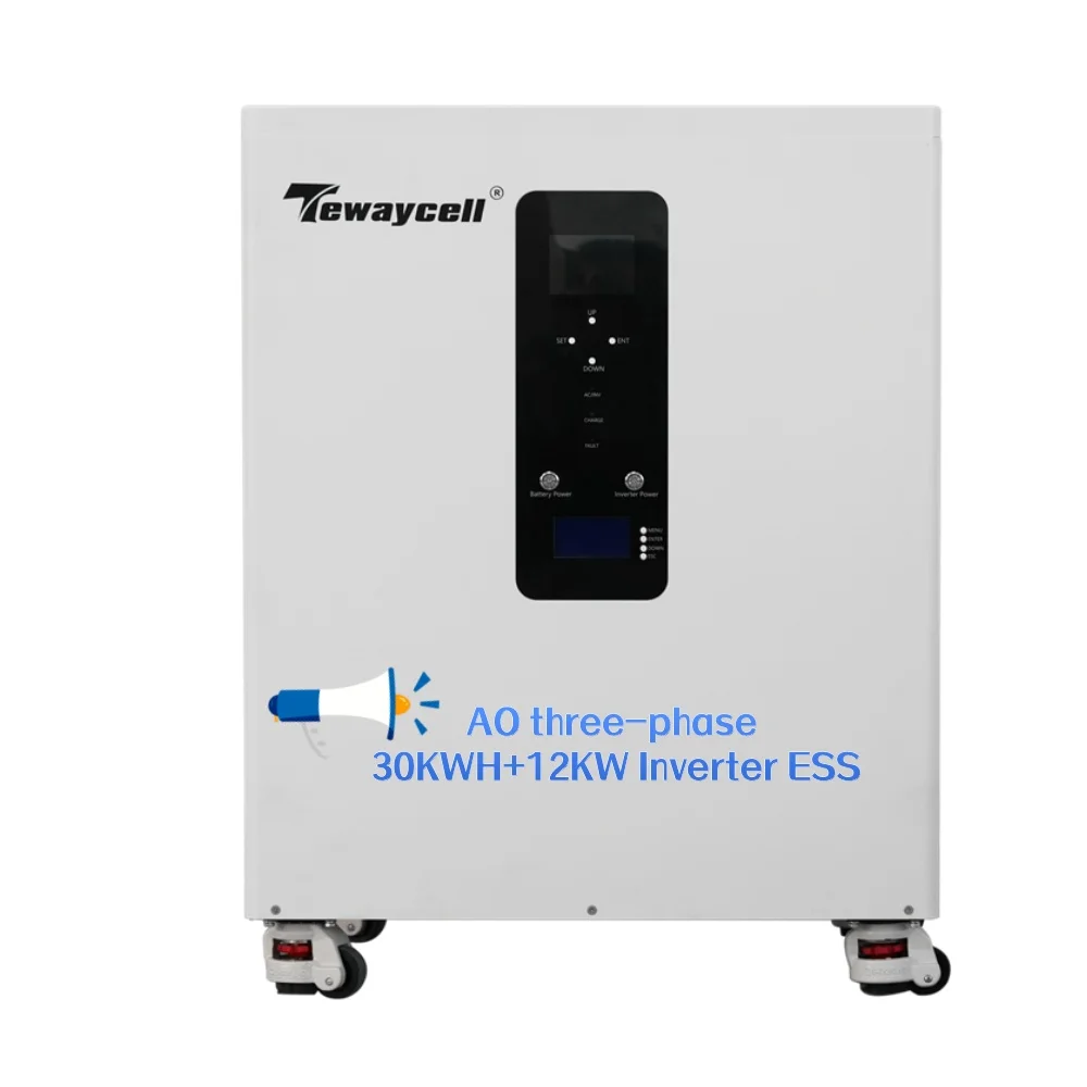 30KW 51.2V 600Ah Plug Play Vertical Moveable Solar Energy Battery Pack 5A Active Balancer And 4.3 Inch Keypad Screen