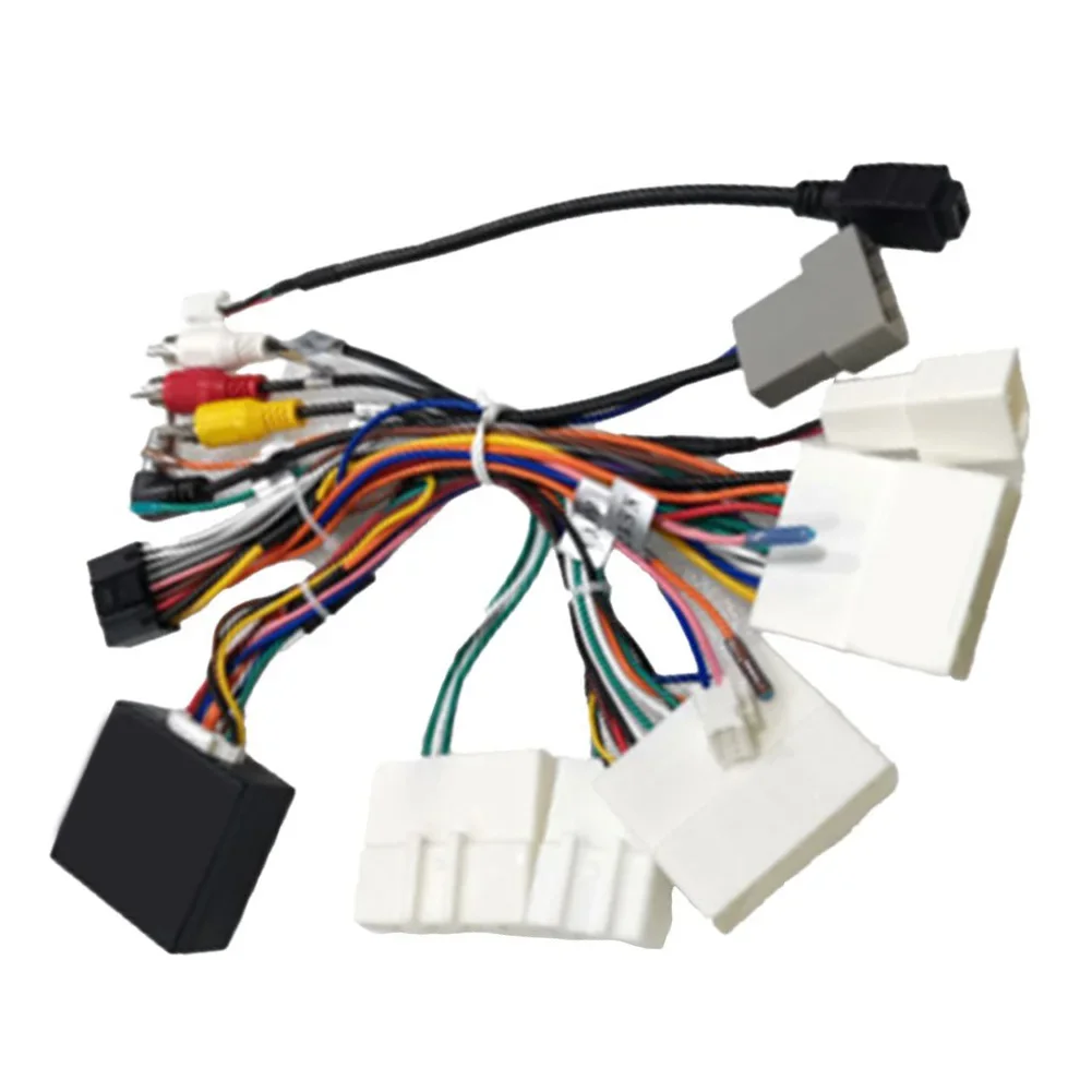 For After-installed Radio Radio Wiring Harness Car Audio Wiring Harness Black Reliable Wear-resistant No Deformation