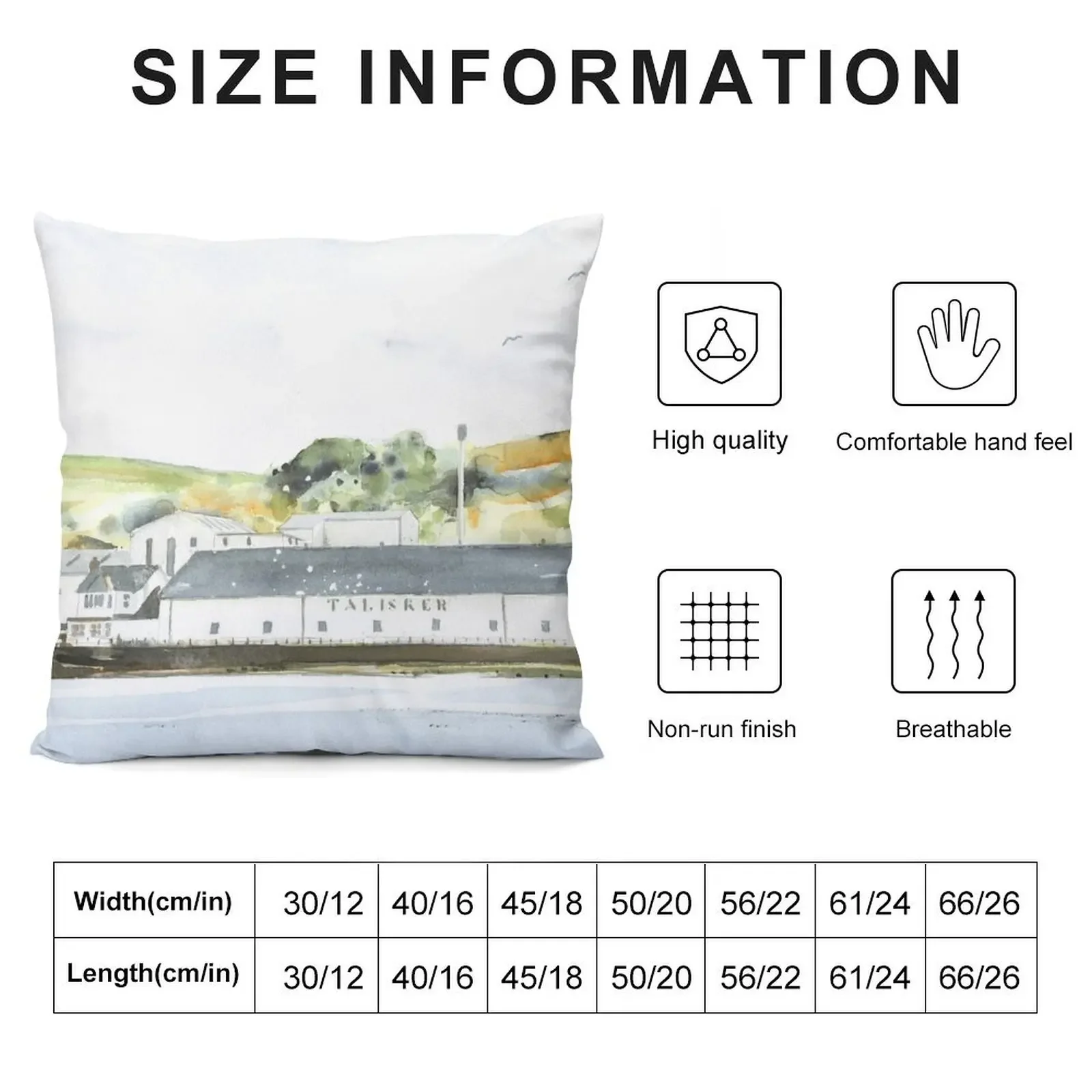 Talisker Distillery Throw Pillow Custom Cushion Decorative Sofa Cushion Cushions Home Decor Elastic Cover For Sofa pillow