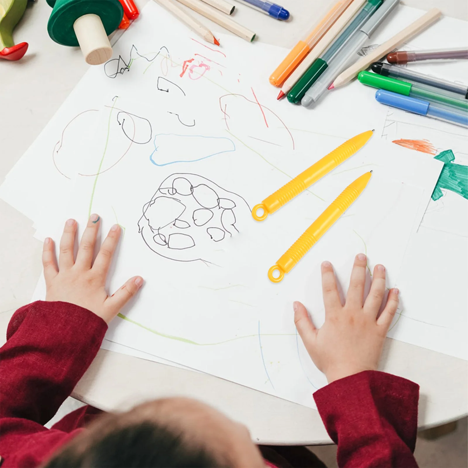 Bolígrafo magnético para tableta, lápiz óptico para pintura de bebé, tablero de escritura, juguete especial para garabatear y dibujar, 6 uds.