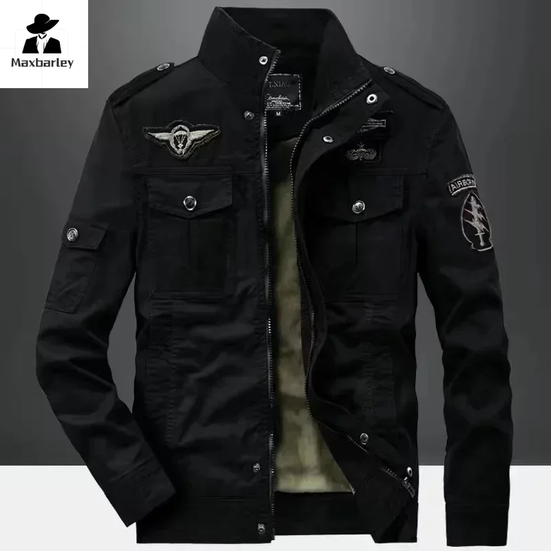 

2024 New Casual Climbing pilots Jacket Men Plus Size 6XL Jaqueta Masculina working clothes Spring Autumn Cargo Mens Jackets Coat