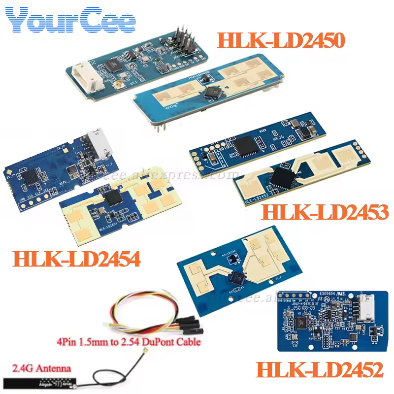 10pcs/1pc LD2450 24G MM Wave Human Body Motion Tracking Trajectory Radar Sensor Module LD2452 Sensing Distance  LD2453 LD2454