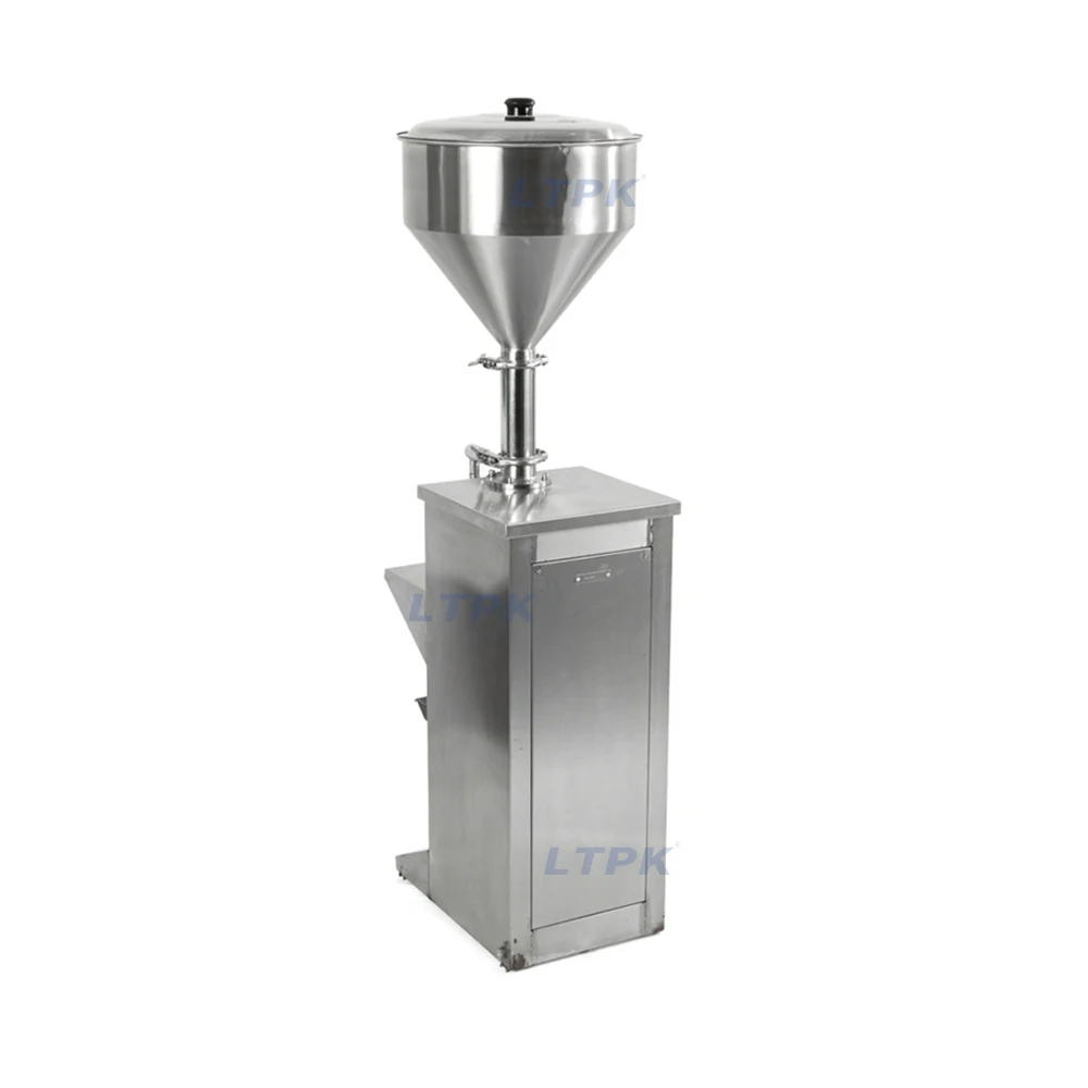 Vertical piston pneumatic cream paste dispenser filling machine with pedal for sauce syrup liquid soap detergent bottles