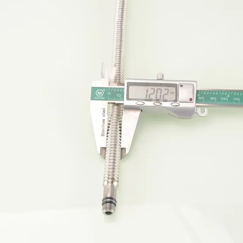 60-200cm Bellow Shower Hose Female 1/2＂Universal Interface 304 Stainless Steel Kitchen Bathroom Faucet Hot/Cold Tap Connect Pipe