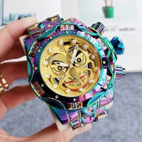 Relojes invictos para hombre, función Zeus con perno de reserva, esfera grande invencible, reloj de cuarzo Joker para hombre, reloj Original, reloj Masculino