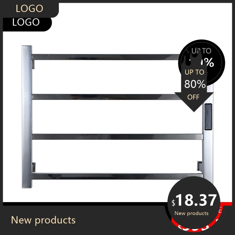 

8480 808080 Useful Wall-Mounted Electric Towel Rack With Regular Temperature Digital Display 304 Stainless Steel