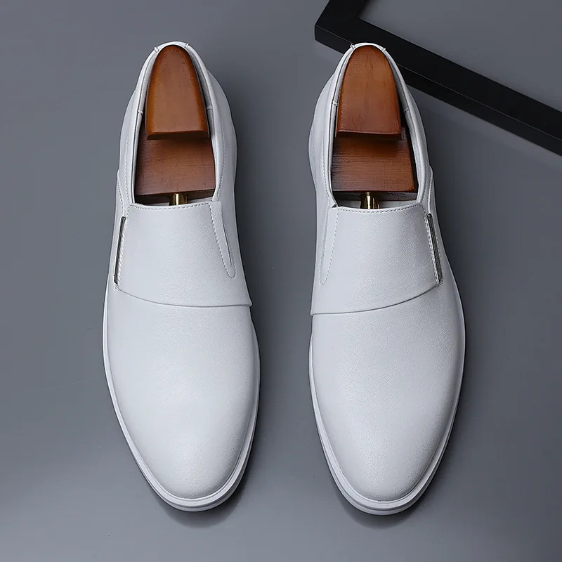 Fashion Dress Shoes Pointed Toe Split Leather Men Casual Formal Loafers Business Wedding Oxfords shoes zapatillas de hombre