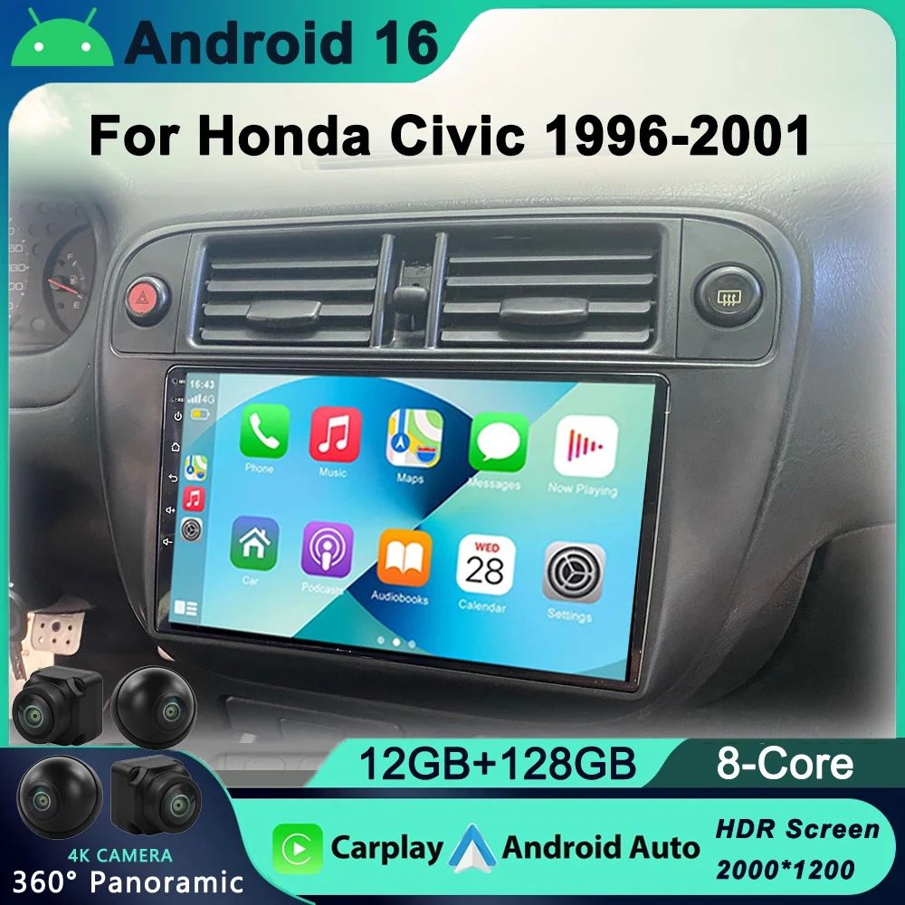 

DSP Android 16 2din Autoradio For Honda Civic 1996-2001 Car Multimedia Video Player Navi GPS Stereo Tape Recorder