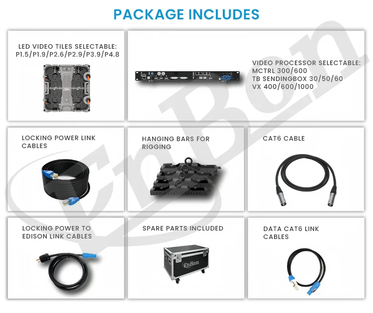 3x2 شاشة LED وحدات في الهواء الطلق تأجير داخلي P1.5 P2.6 P2.976 P3.91 شاشة LED 500 مللي متر X 500 مللي متر لوحات LED للحفل