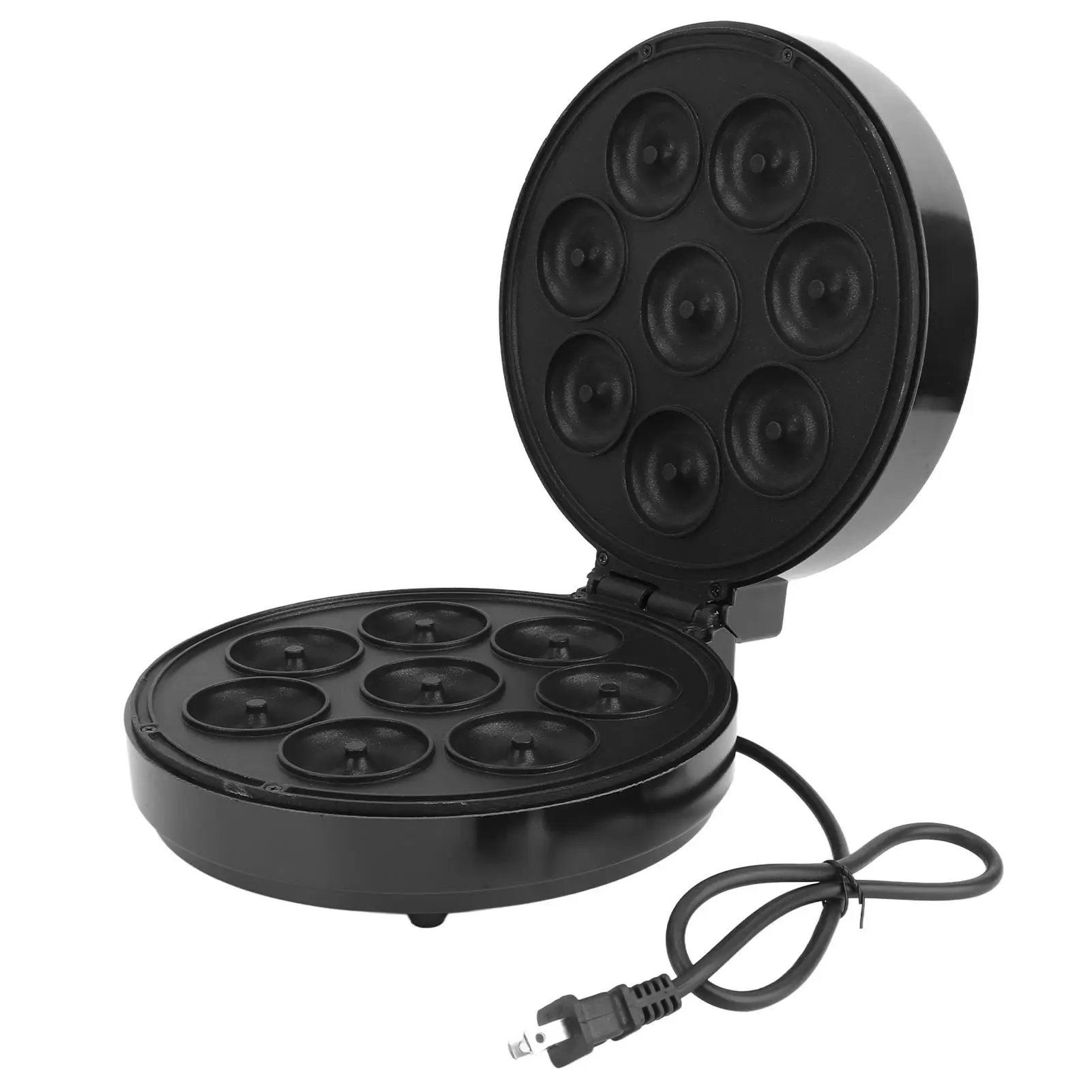 ماكينة صنع الدونات الصغيرة سطح غير لاصق سهل التنظيف 8 دونات قابس أمريكي 110 فولت لأجهزة المطبخ #4