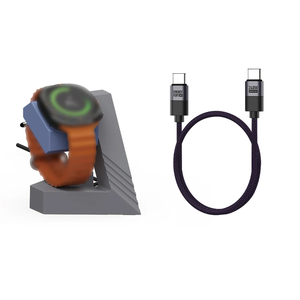 For Samsung Watch 8 Charging Stand with 1 8m Cable Silicone Base Offering Stable Placement and Easy Charging Access