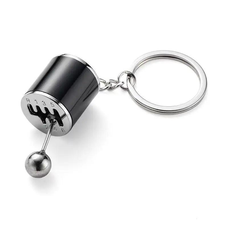 Keychain Mini Turbo Turbocharger Car-styling Keyring Gear Gearbox Pendant Keychain Stick Knobs Keyring Shift Metal Fidget Toys