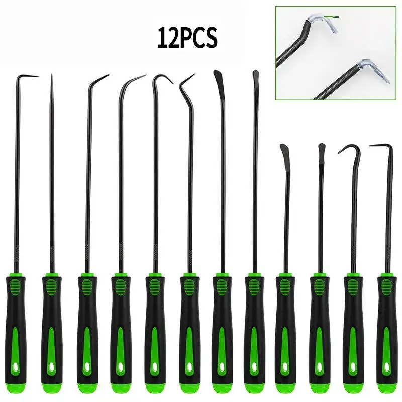 4/12Pcs Automotive Oil Seal/O-Ring Removal Hooks Set; High Precision Gasket Pick Mini Tools, Professional