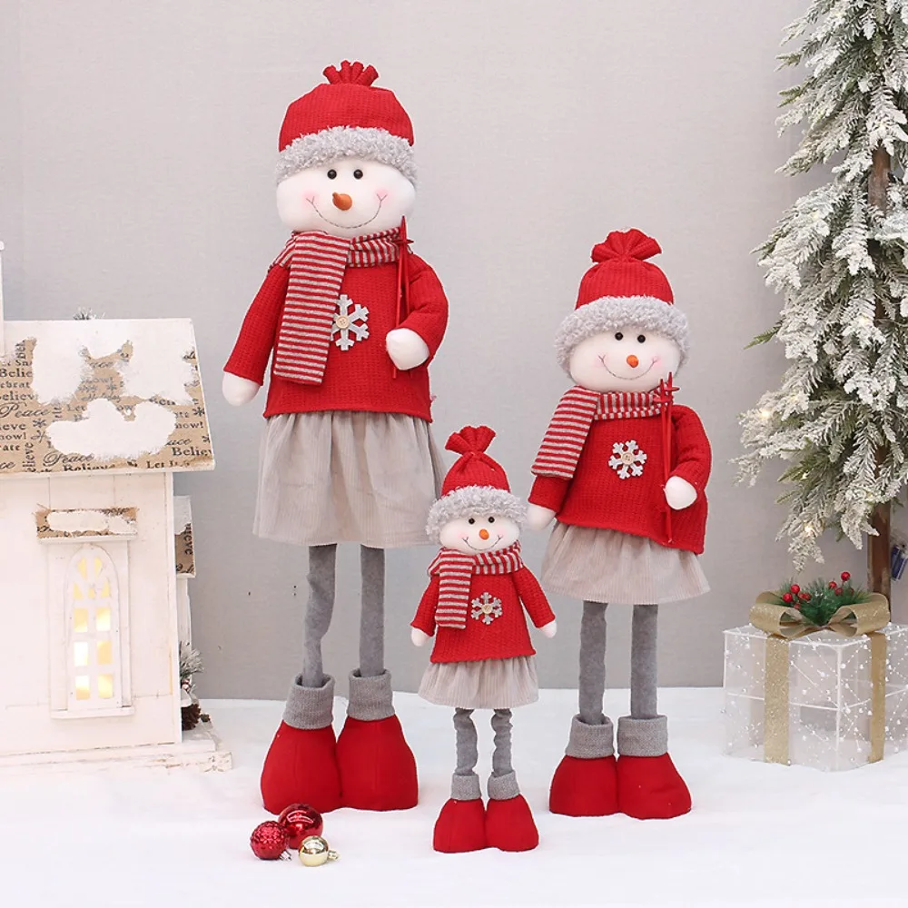 

Santa Claus Snowman Elk Telescopic Doll Festival Cartoon Christmas Doll Elf Soft Cute Merry Christmas Decoration